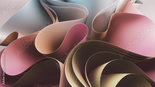 Abstract fluid 3d render of geometry. Background Gradient design element for multipurpose usage.