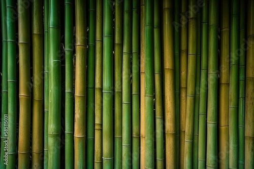 Bamboo fence background  generative ai