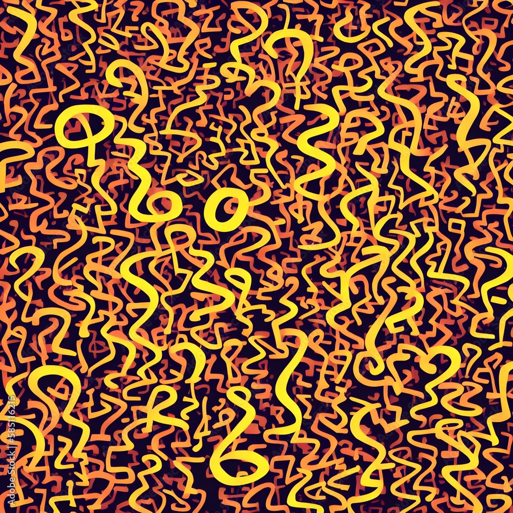 Abstract art pattern distorted letters and numbers Abstract art pattern distorted letters and numbers