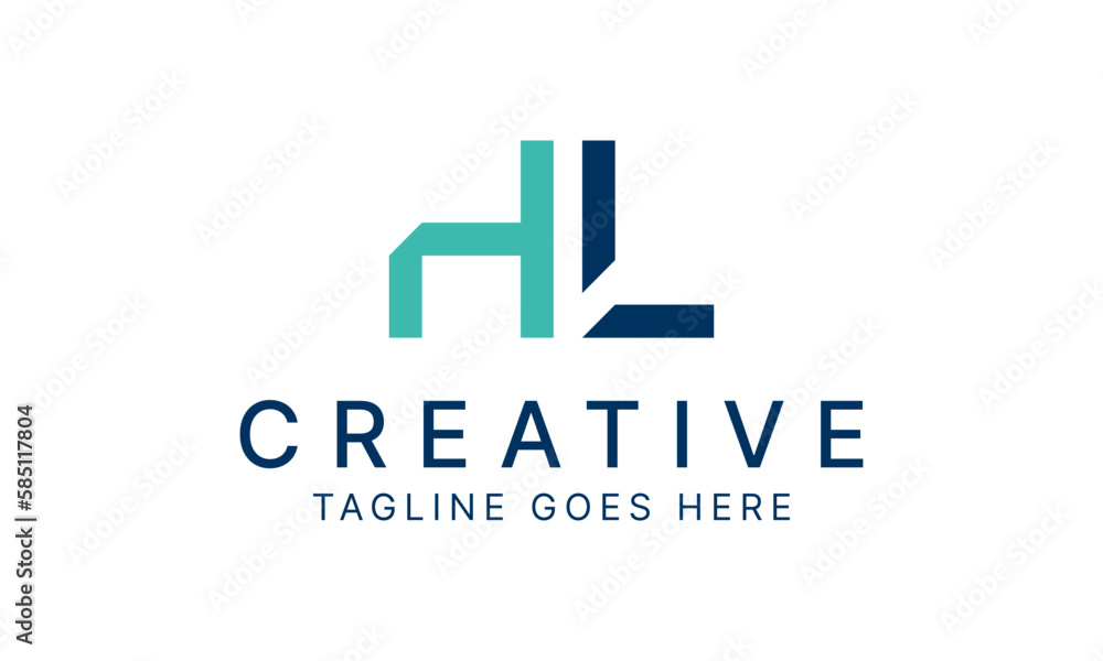 HL alphabet logo, HL Monogram logo, Abstract logo design