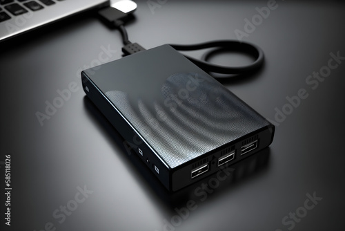 Black Portable convenient highcapacity USB external hard drive solution for expanding storage space hdmi computer photo