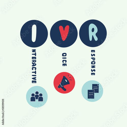 Interactive voice response symbol. Call center icon flat vector illustration