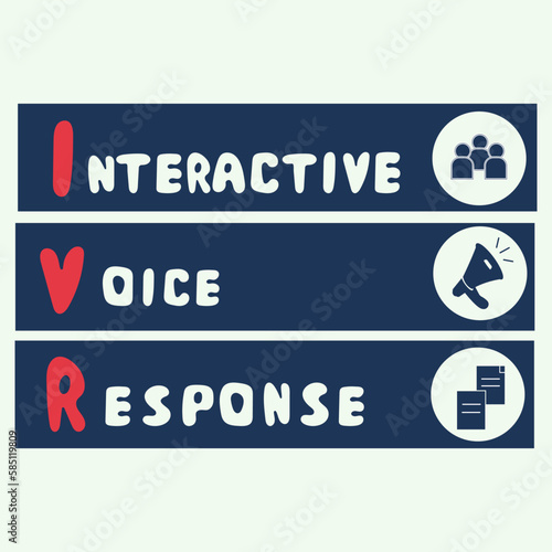 Interactive voice response symbol. Call center icon flat vector illustration