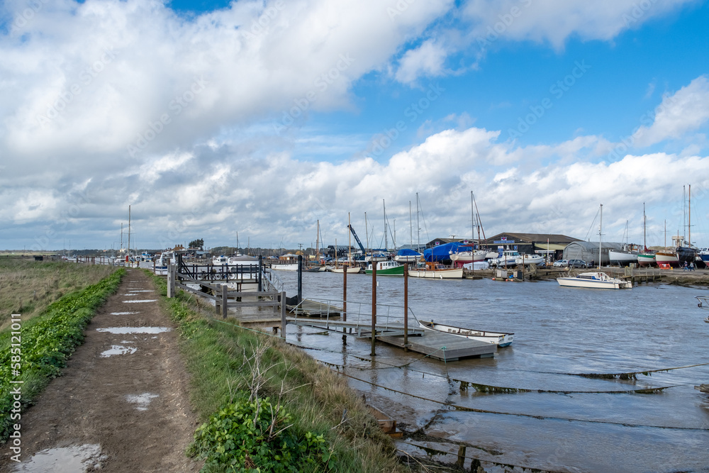 View across the River Blyth in Walberswick on the Suffolk Coast