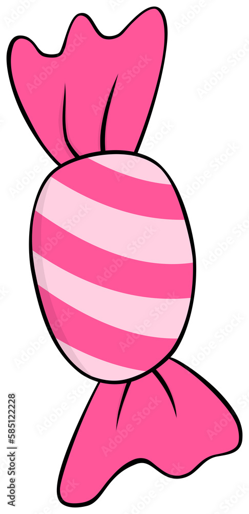 Pink candy icon. Cartoon sweet illustration Pink candy icon. Cartoon sweet illustration