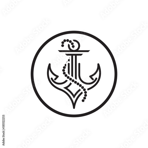 Anchor logo icon boat ship marine navy