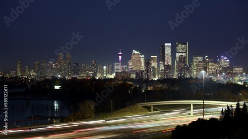 Calgary downtown in the early morning