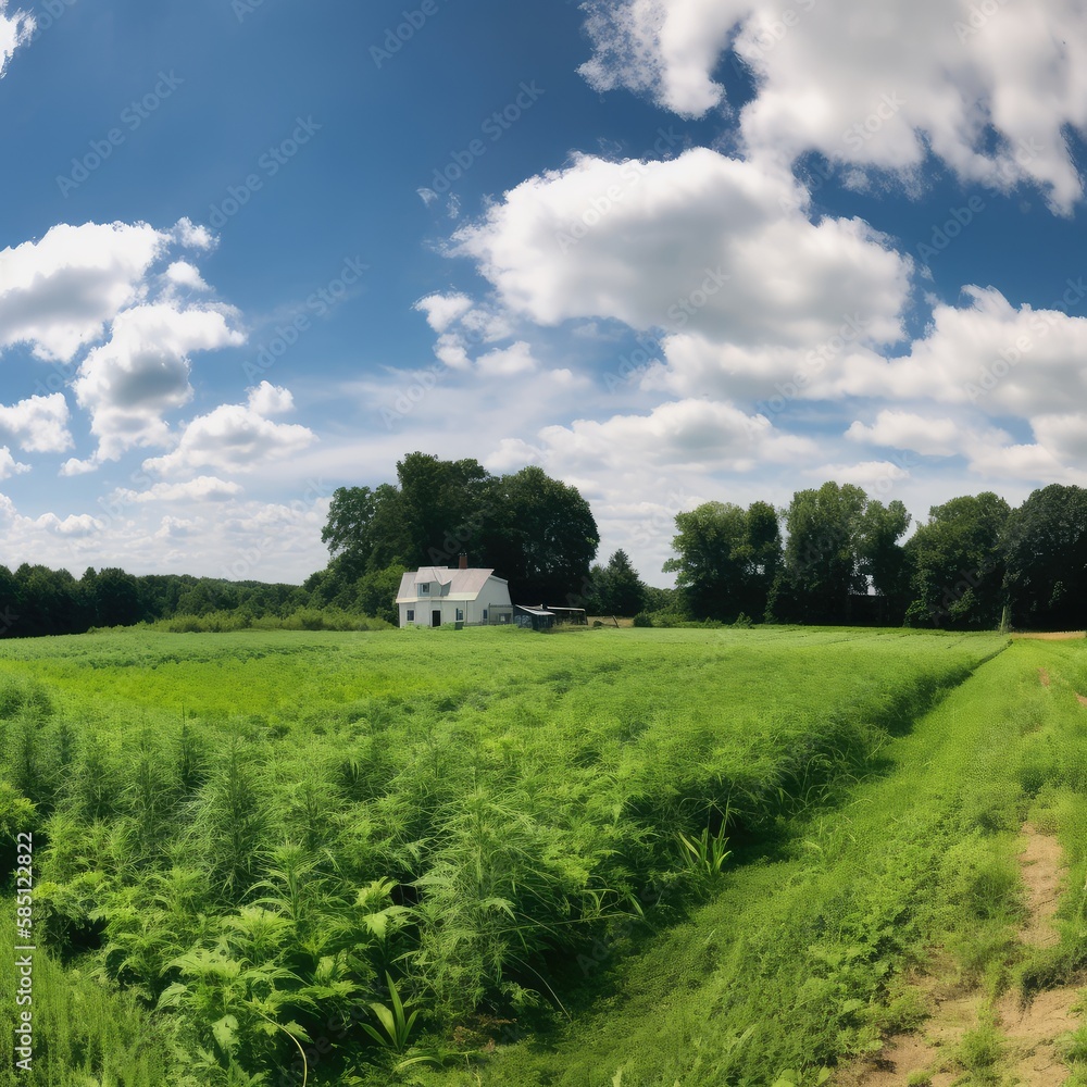 landscape with grass and blue sky landscape with grass and blue sky