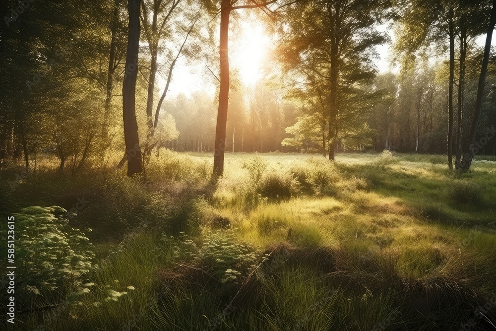 morning in the forest morning in the forest