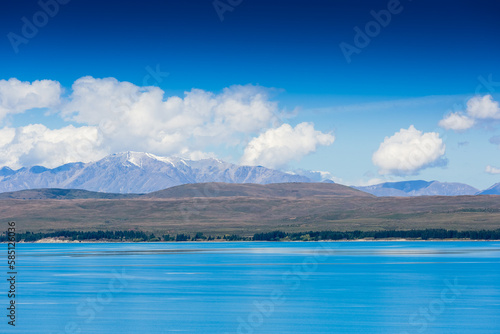 Mount Cook landscape reflection on Lake Pukaki, the highest mountain in New Zealand and popular travel destination