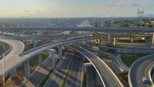 Flying over West Africa's largest 4-tier interchange
