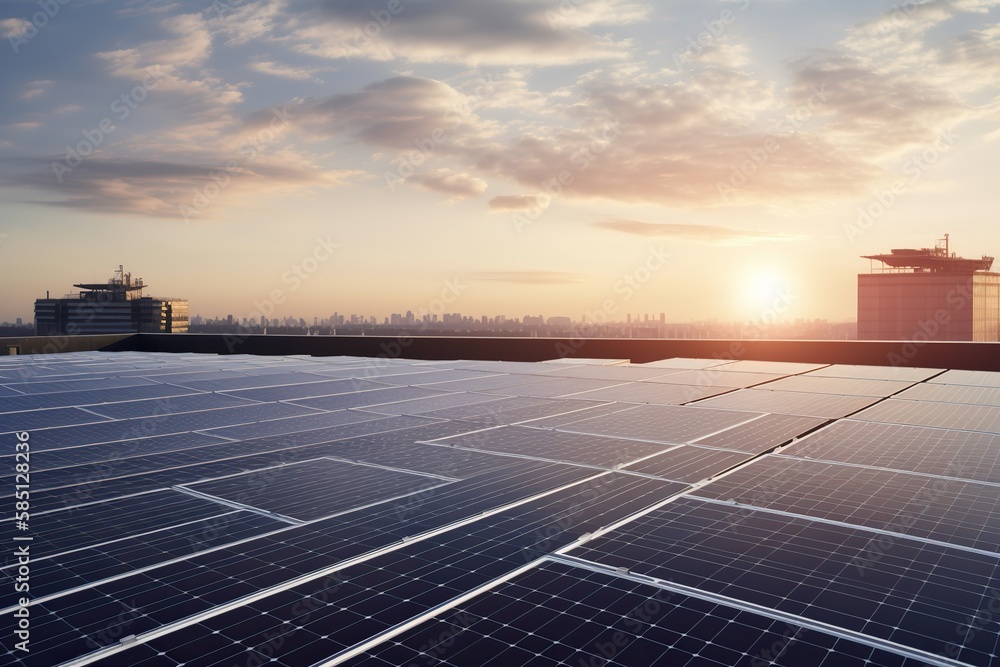 Using solar panels to reduce a buildings carbon footprint and benefits