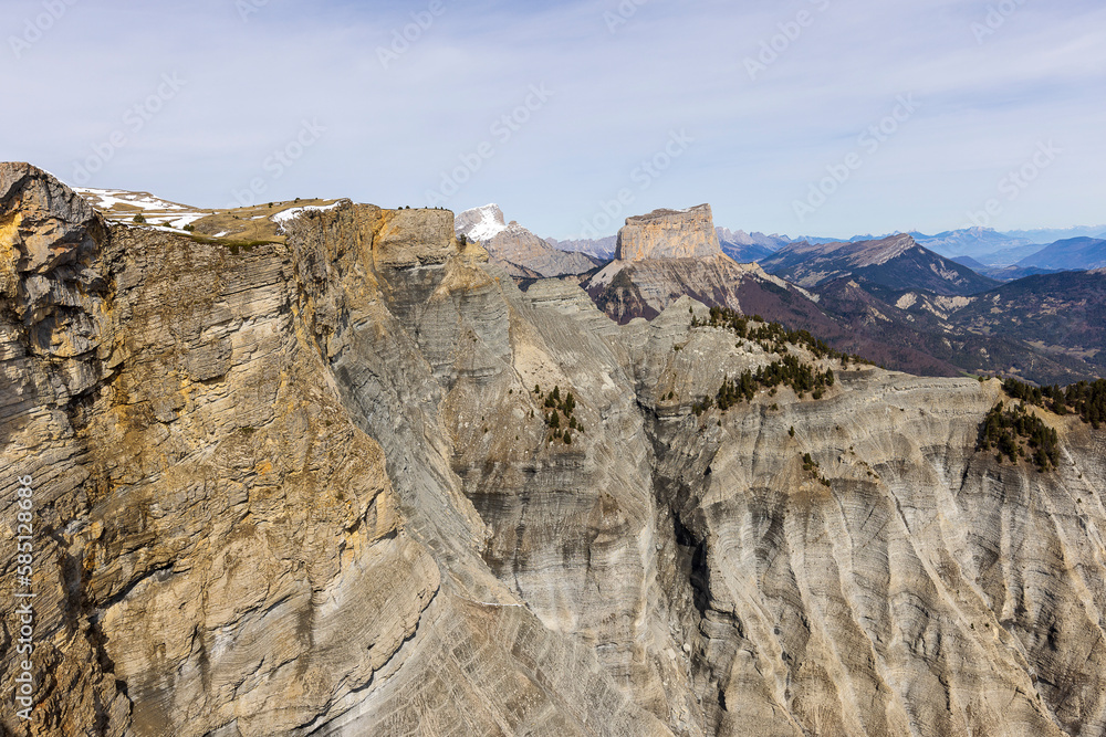 View of the South Vercors highlands, Combeau valley