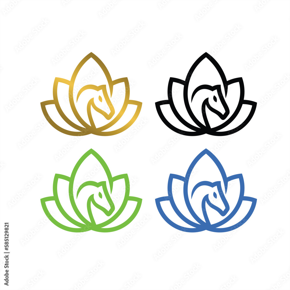horse flower, horse leaf, horse tulip, an elegant logo horse flower, horse leaf, horse tulip, an elegant logo