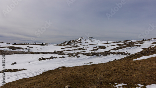 mountain landscape with view on the Montagnette, Combeau valley, Vercors, France