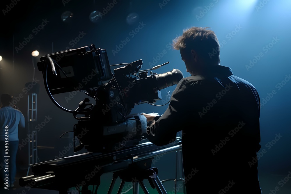 A man using a camera - Generative AI A man using a camera - Generative AI