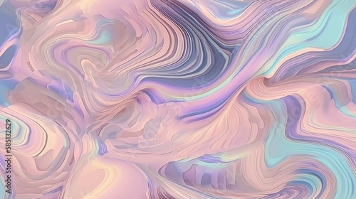 abstract pink tones background with waves  liquid flowing pearlescent  pastel colors soft  highlight calming ocean like view  gradient seamless generative ai