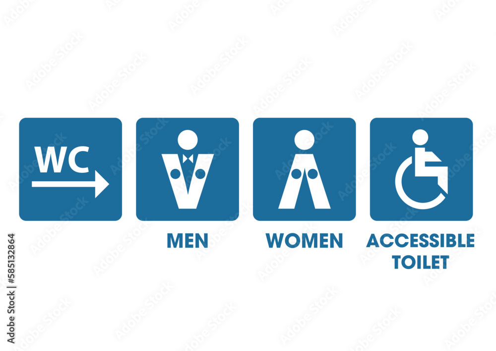 Vector symbols set toilet icons, girls and boys restroom black colors 20 Vector symbols set toilet icons, girls and boys restroom black colors 20