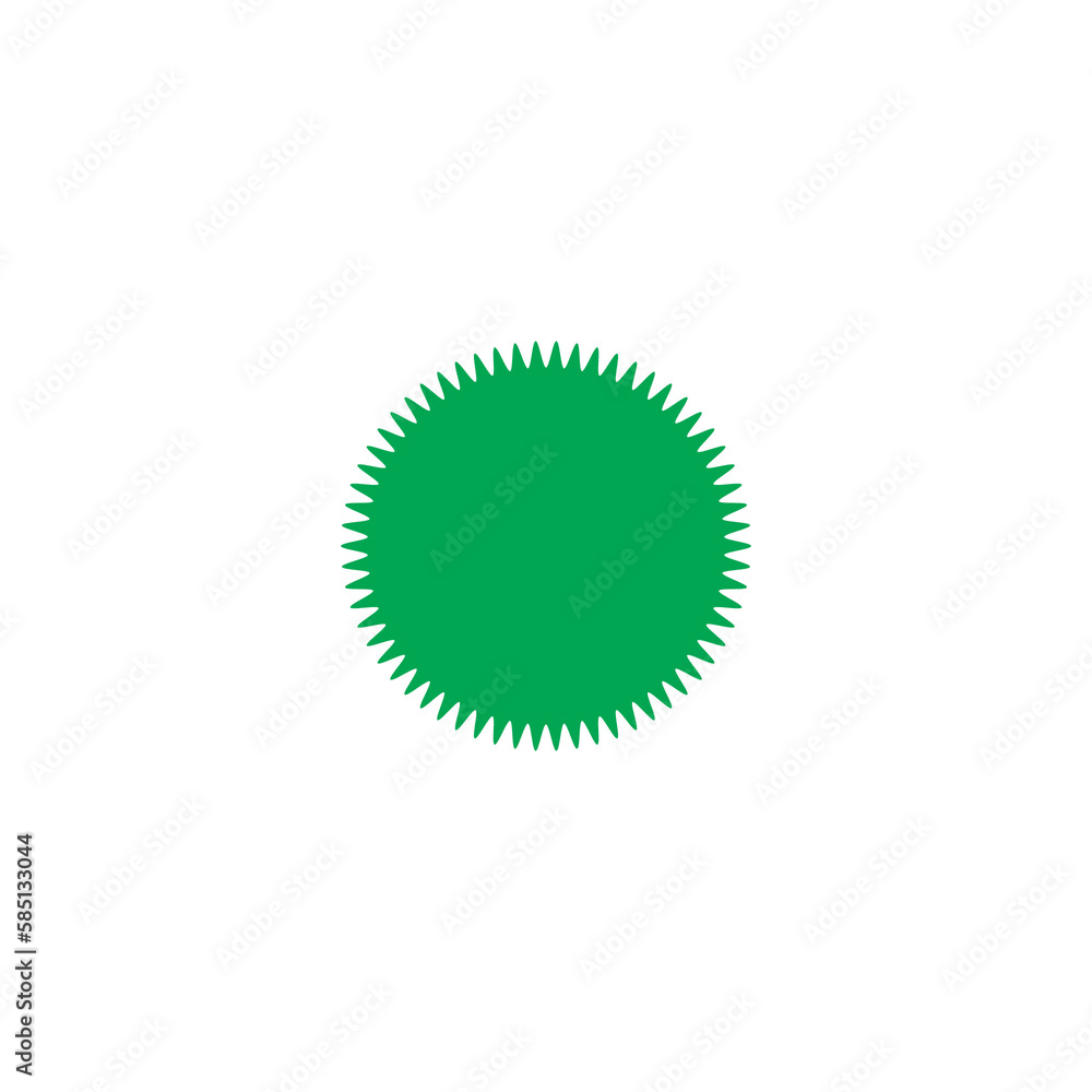 Fototapeta premium Green badge sticker png