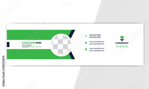 modern creative email signature design. Corporate mail, business email signature banner.