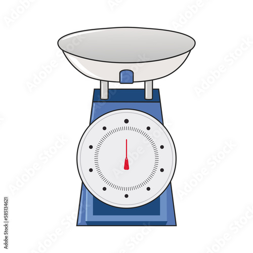 Weighing scale analog in vector illustration