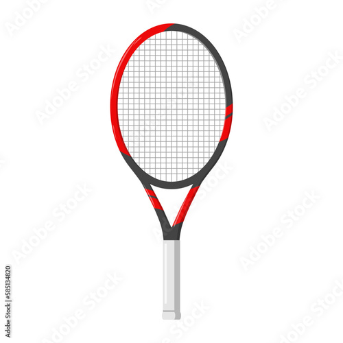 Tennis racket, vector illustration, isolated on white background © ADES-VECTOR