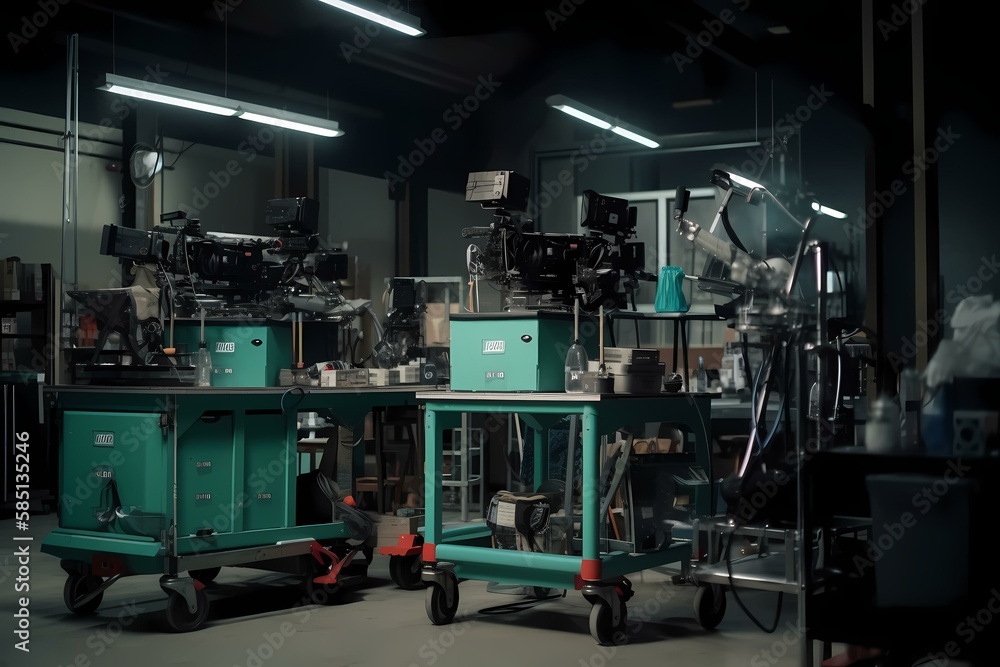 A machine in a factory - Generative AI A machine in a factory - Generative AI
