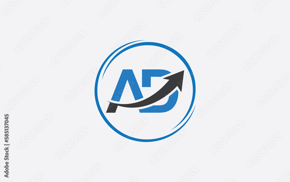 Financial logo symbol and Growth arrow icon design monogram for business Financial logo symbol and Growth arrow icon design monogram for business
