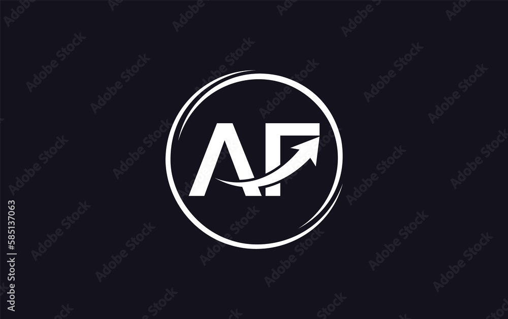 Financial logo symbol and Growth arrow icon design monogram for business Financial logo symbol and Growth arrow icon design monogram for business