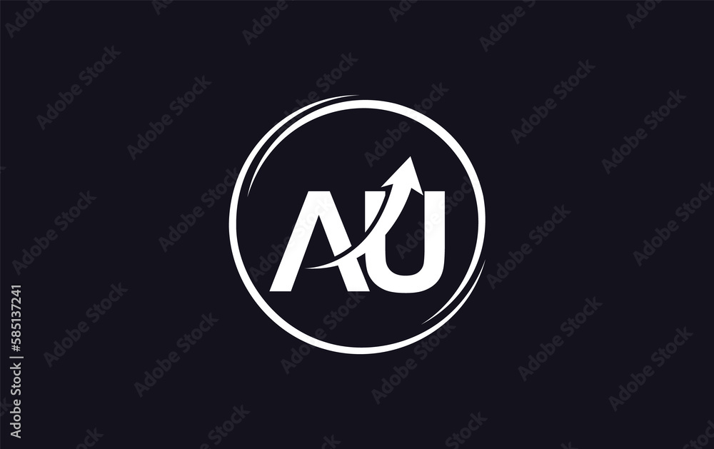 Financial logo symbol and Growth arrow icon design monogram for business Financial logo symbol and Growth arrow icon design monogram for business