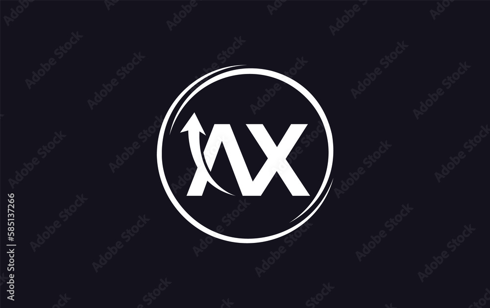 Financial logo symbol and Growth arrow icon design monogram for business Financial logo symbol and Growth arrow icon design monogram for business