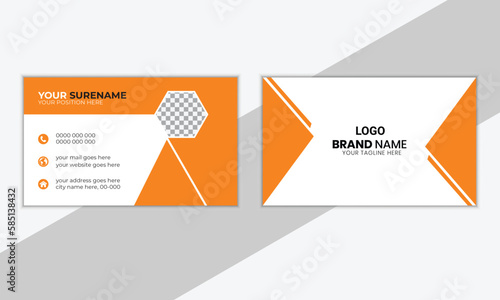 Modern and clean business card design template vector-illustration