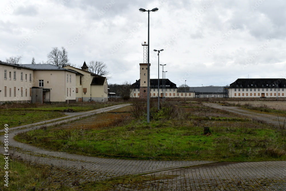 Lost place, Old buildings of a former army barracks Lost place, Old buildings of a former army barracks