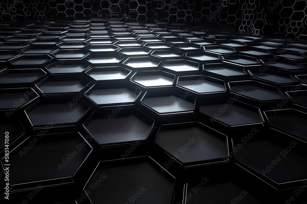 Abstract futuristic surface concept with hexagons. Trendy sci-fi technology background Abstract futuristic surface concept with hexagons. Trendy sci-fi technology background