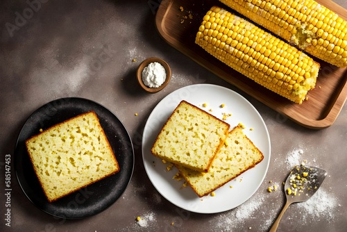 Homemade Corn Bread, generative art by A.I.