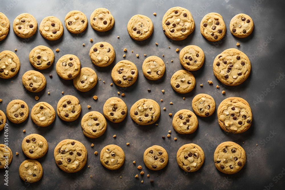 Chocolate chip cookies, generative art by A.I. Chocolate chip cookies, generative art by A.I.