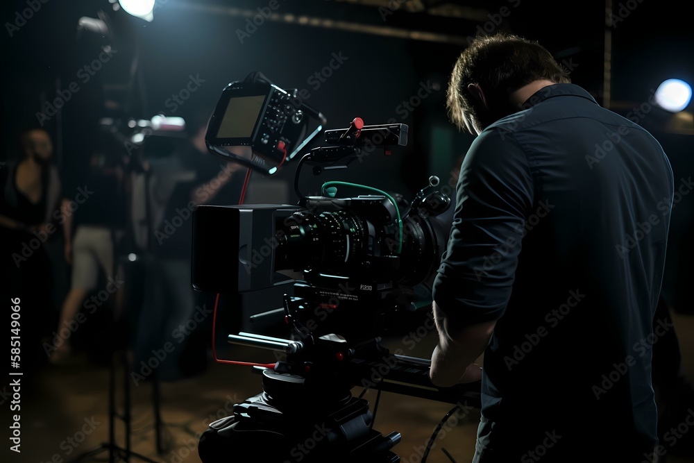 A man using a camera - Generative AI A man using a camera - Generative AI