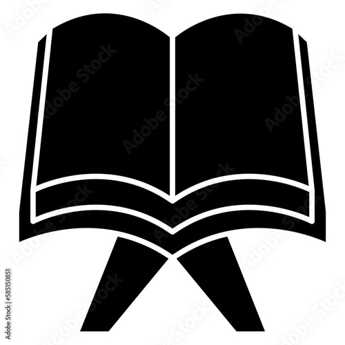holy quran and open book icon