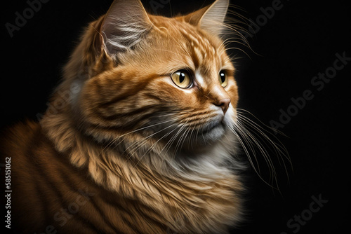 Beautiful Manx Cat on Dark Background: A Unique Breed with Endearing Traits