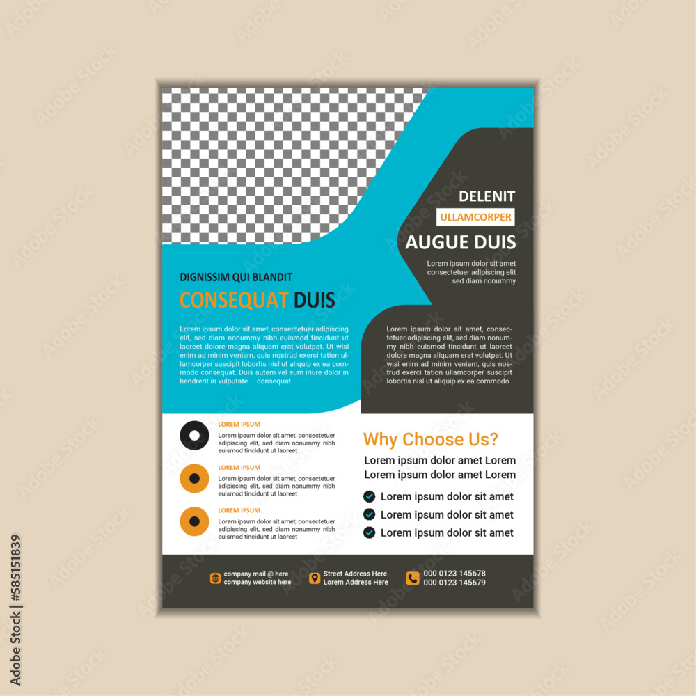 Vector Corporate business flyer design template with bleed Vector Corporate business flyer design template with bleed