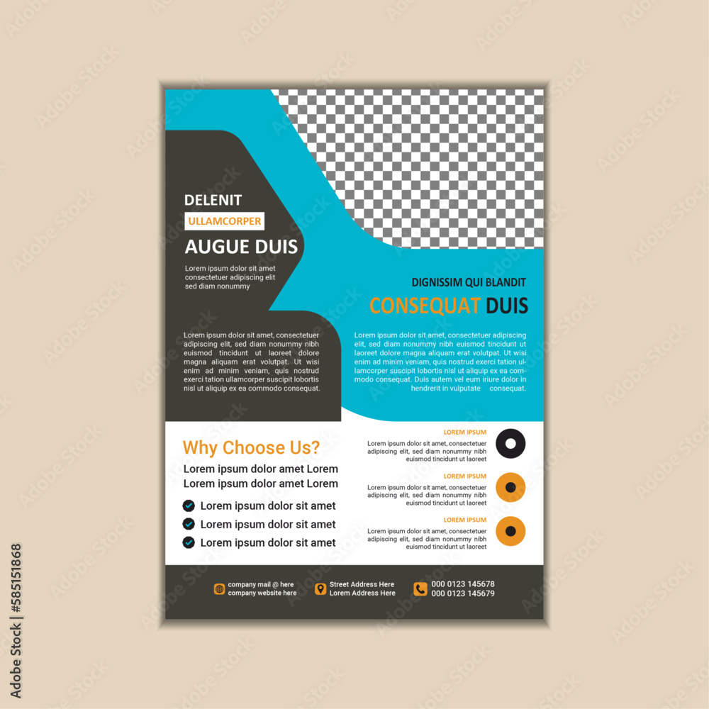 Vector Corporate business flyer design template with bleed Vector Corporate business flyer design template with bleed