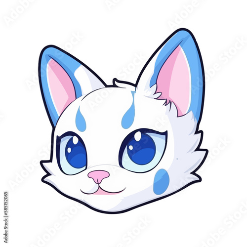 cute cartoon cat vector illustration, cat svg © mustafa