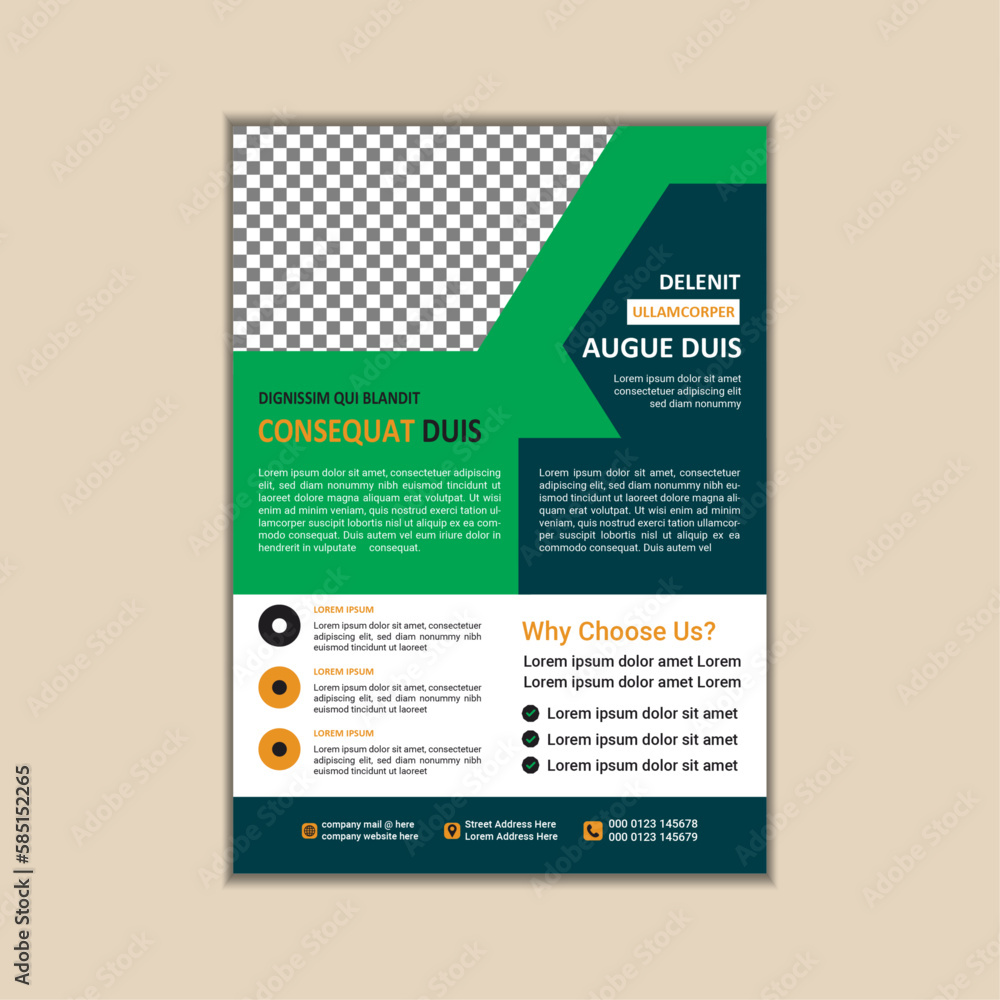 Vector Corporate business flyer design template with bleed Vector Corporate business flyer design template with bleed