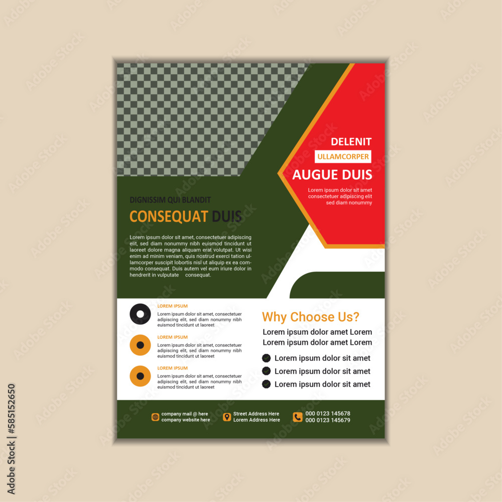 Vector Corporate business flyer design template with bleed Vector Corporate business flyer design template with bleed