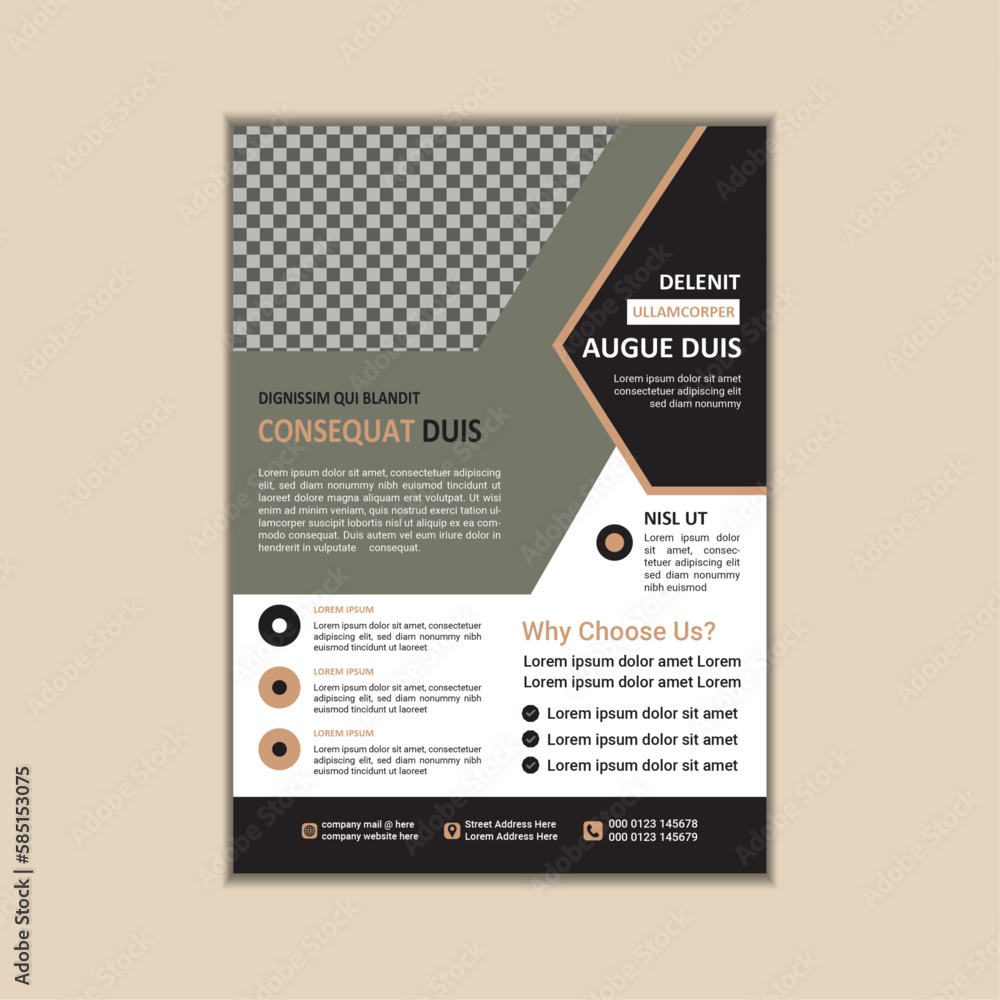 Vector Corporate business flyer design template with bleed Vector Corporate business flyer design template with bleed