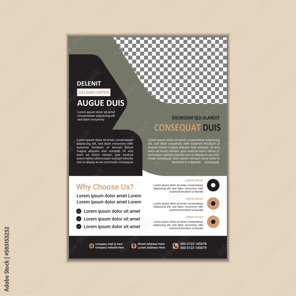 Vector Corporate business flyer design template with bleed Vector Corporate business flyer design template with bleed