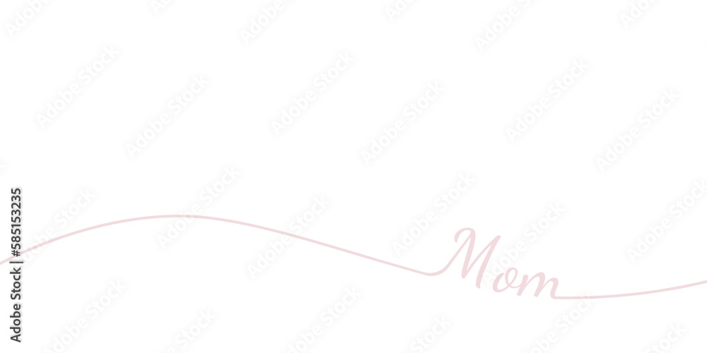 simple line art outline of mother's day with love. eps 10 simple line art outline of mother's day with love. eps 10