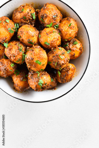 Bombay potatoes in bowl