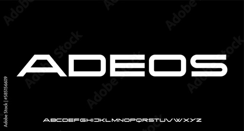 ADEOS modern futuristic modern geometric font	
