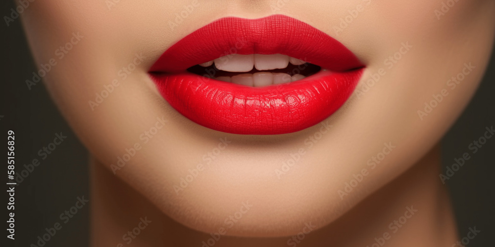 Sexy Lips close up, Beautiful Perfect Makeup, Bold red Lip Gloss, lipstick, big lips, Cosmetic beauty procedures Sexy Lips close up, Beautiful Perfect Makeup, Bold red Lip Gloss, lipstick, big lips, Cosmetic beauty procedures